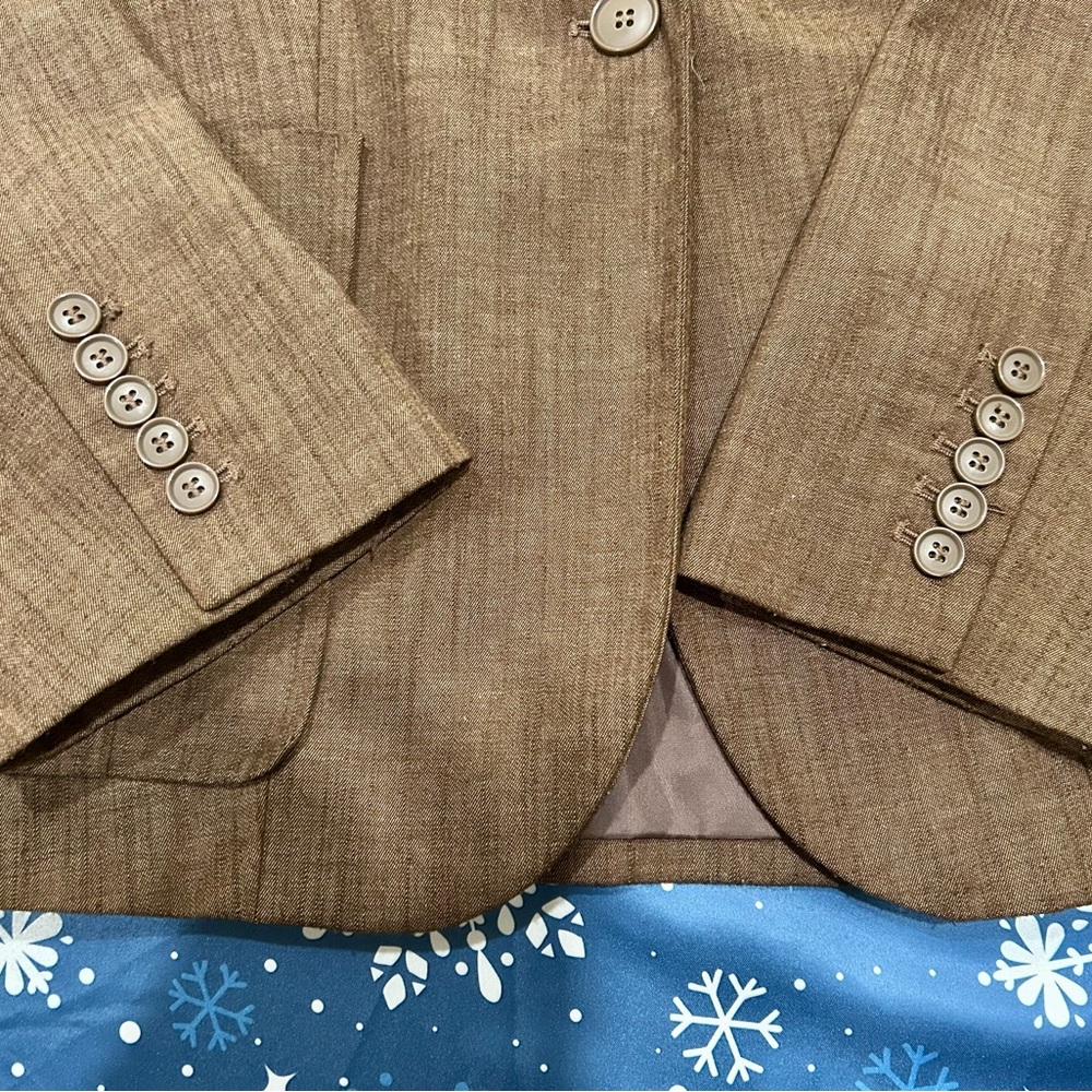 Worthington Classic Brown Tweed Blazer Size Large - Picture 5 of 12